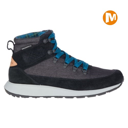 Pánské Zimní Boty Merrell Ashford Classic Chukka Leather Černé (CZ. WQMON)